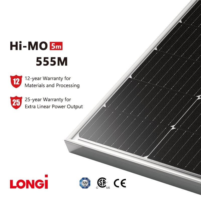 Pannello Fotovoltaico Monocristallino Longi Solar LR5-72HPH-555M 555W